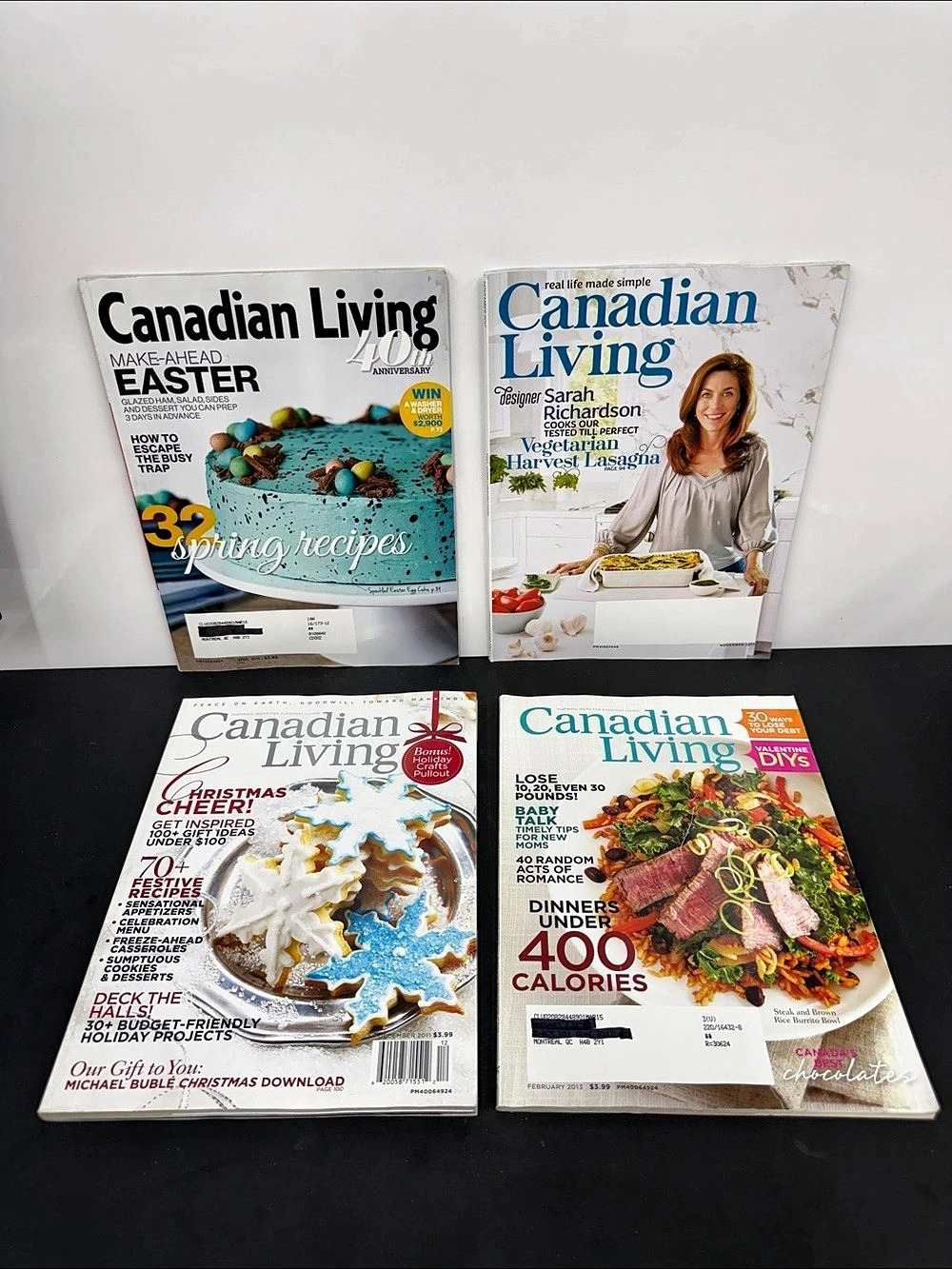 Canadian Living magazines Magazine Lot 4 Issues